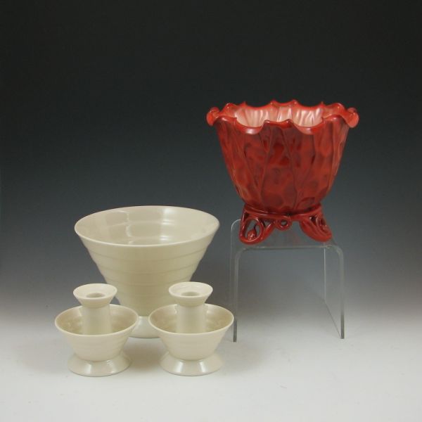 Lenox glossy coral Cabbage Bowl