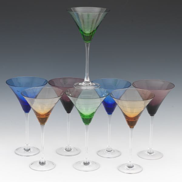 LENOX MARTINI GLASSES, SET OF EIGHT