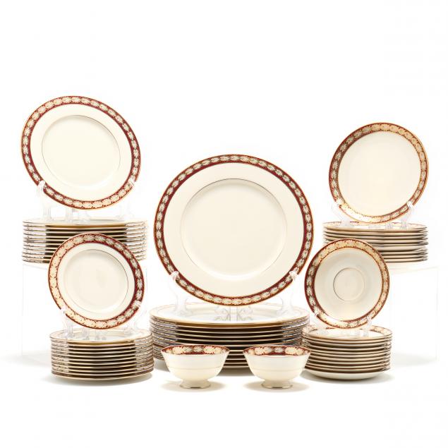 LENOX PEMBROOK - MAROON CHINA