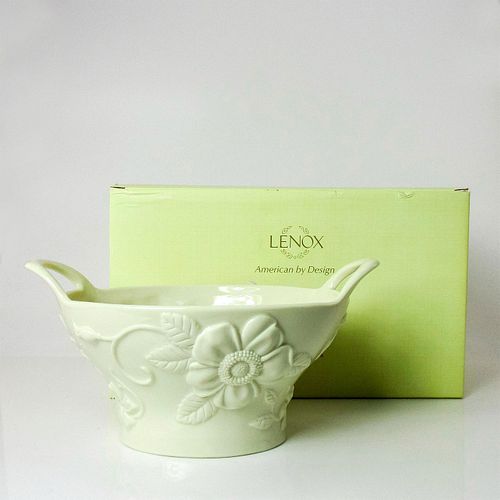 LENOX PORCELAIN BASKET, FLORAL