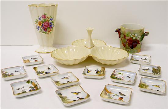 Lenox porcelain fan fold vase