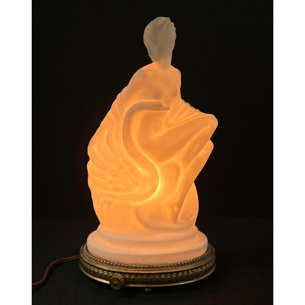 LENOX Porcelain lamp of Leda and
