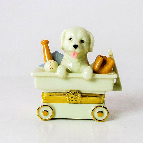 LENOX PORCELAIN TREASURE BOX, WAGON