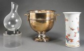LENOX SAXONY VASE, CLEAR GLASS