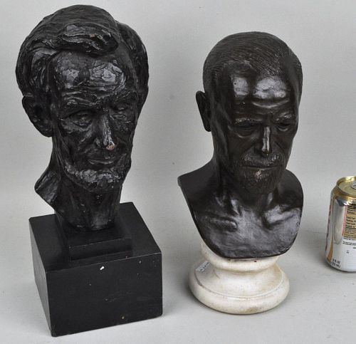LEO CHERNE, TWO BUSTS, LINCOLN &