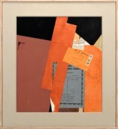 Leo Manso mixed media collage