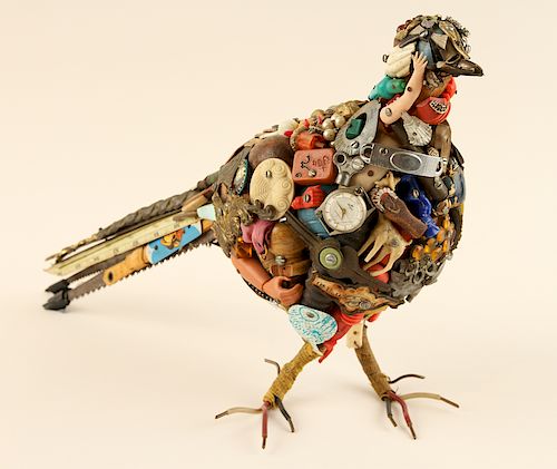 LEO SEWELL FOUND OBJECT MIXED MEDIA