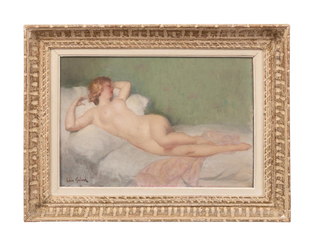LEON GALAND, 20TH C. RECLINING NUDE