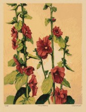 LEON LOUGHRIDGE, HOLLYHOCKS, 2
