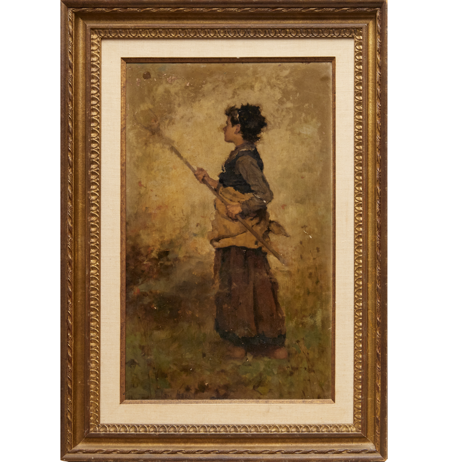 LEON MORAN, OIL ON BOARD John