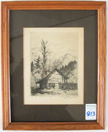 LEON PESCHERET ETCHING