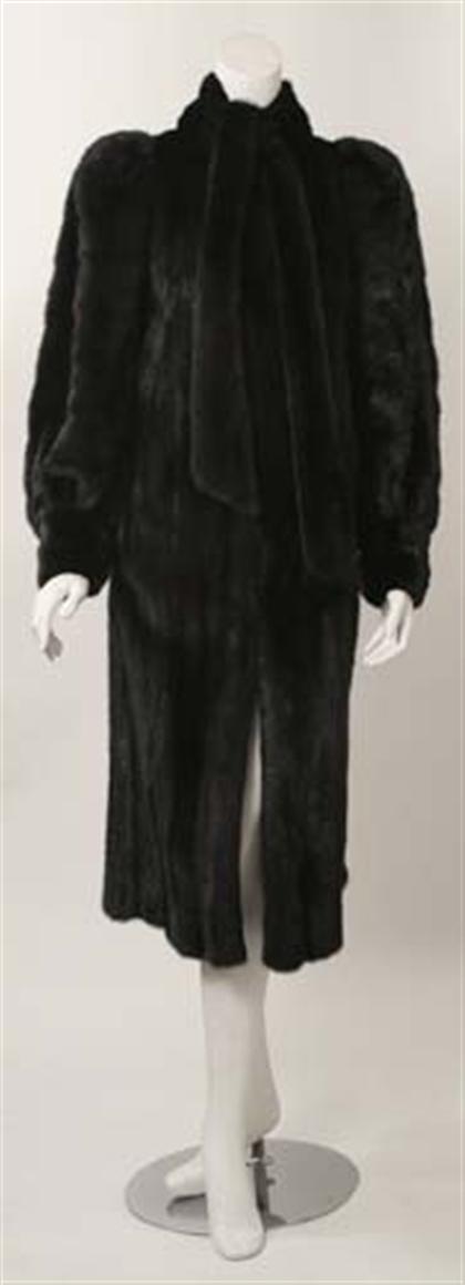 Leon Vissot calf-length mink coat