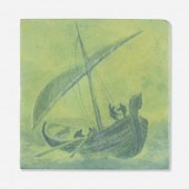 Leon Volkmar. Tile with fishin