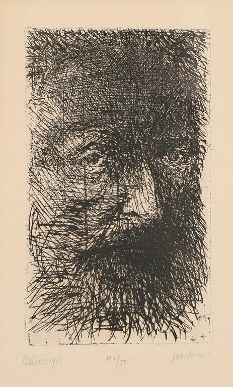 LEONARD BASKIN ETCHING EAKINS
