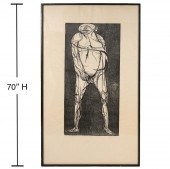 LEONARD BASKIN 'HAMAN' SIGNED