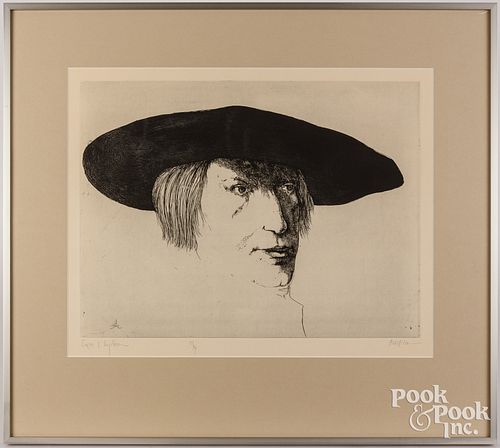 LEONARD BASKIN PORTRAIT OF LUCAS