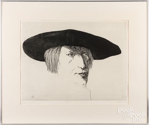 LEONARD BASKIN PORTRAIT OF LUCAS
