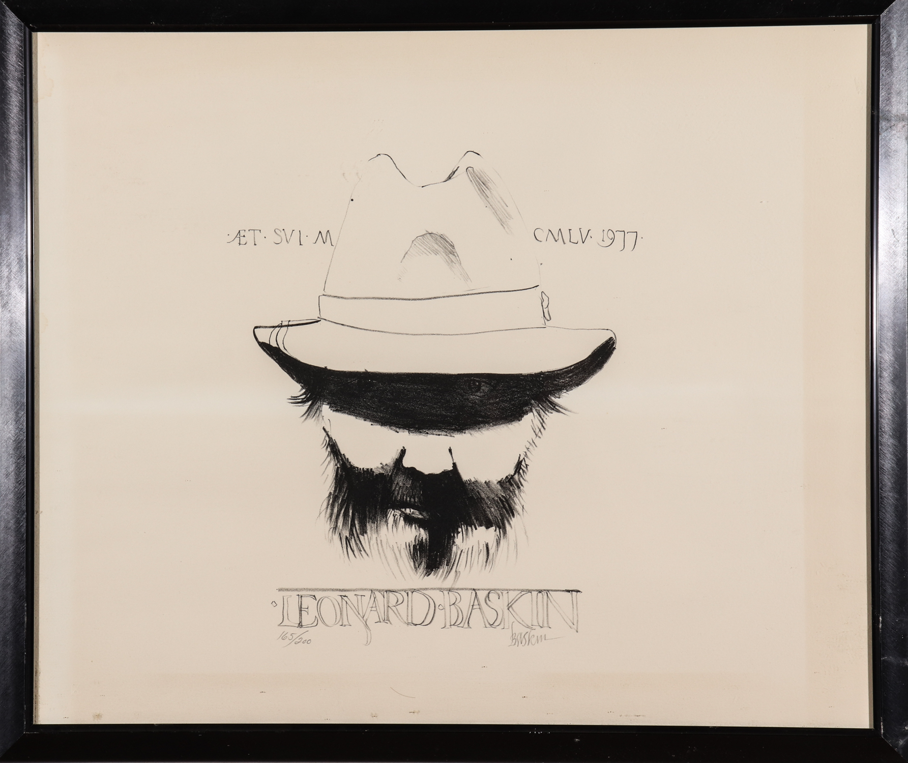 LEONARD BASKIN "SELF-PORTRAIT"
