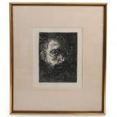 LEONARD BASKIN WOODCUT PRINT "