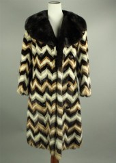 LEONARD CHEVRON PATTERNED MINK