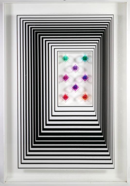 LEONARD JANKLOW, MIXED MEDIA OP-ART