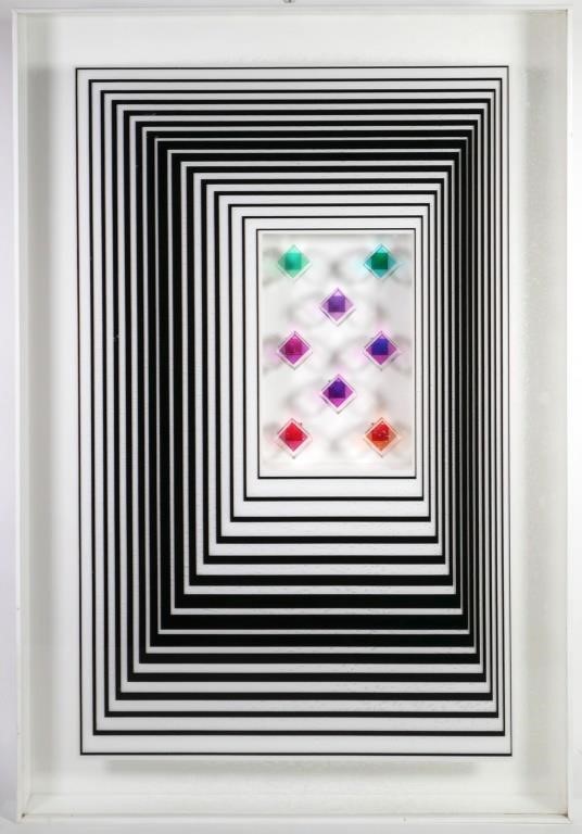LEONARD JANKLOW, MIXED MEDIA OP-ART