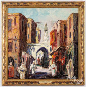LEONID GECHTOFF STREET SCENE<b