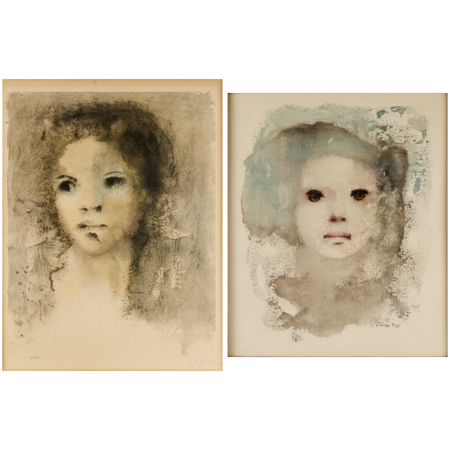 LEONOR FINI, (2) LITHOGRAPHS, ONE