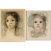 LEONOR FINI, (2) LITHOGRAPHS,