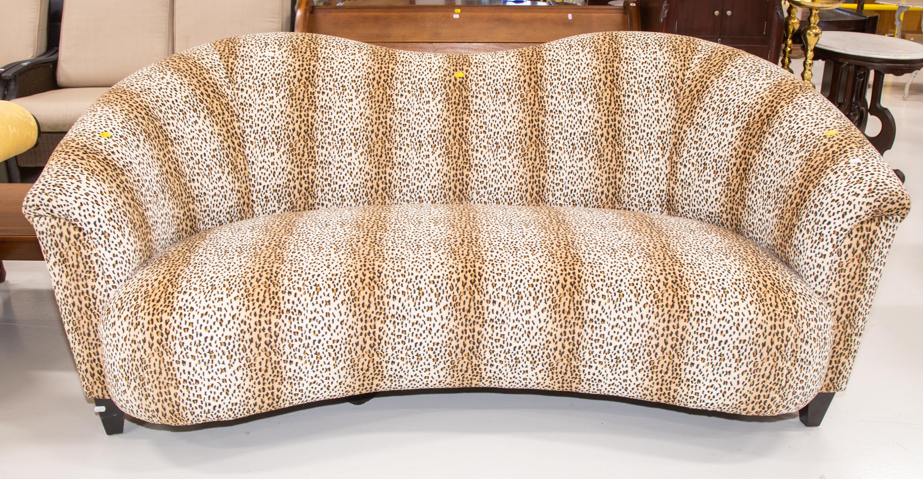 LEOPARD-PRINT UPHOLSTERED SOFA