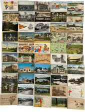 LERGE LOT OF 50 POSTCARDS.<br>