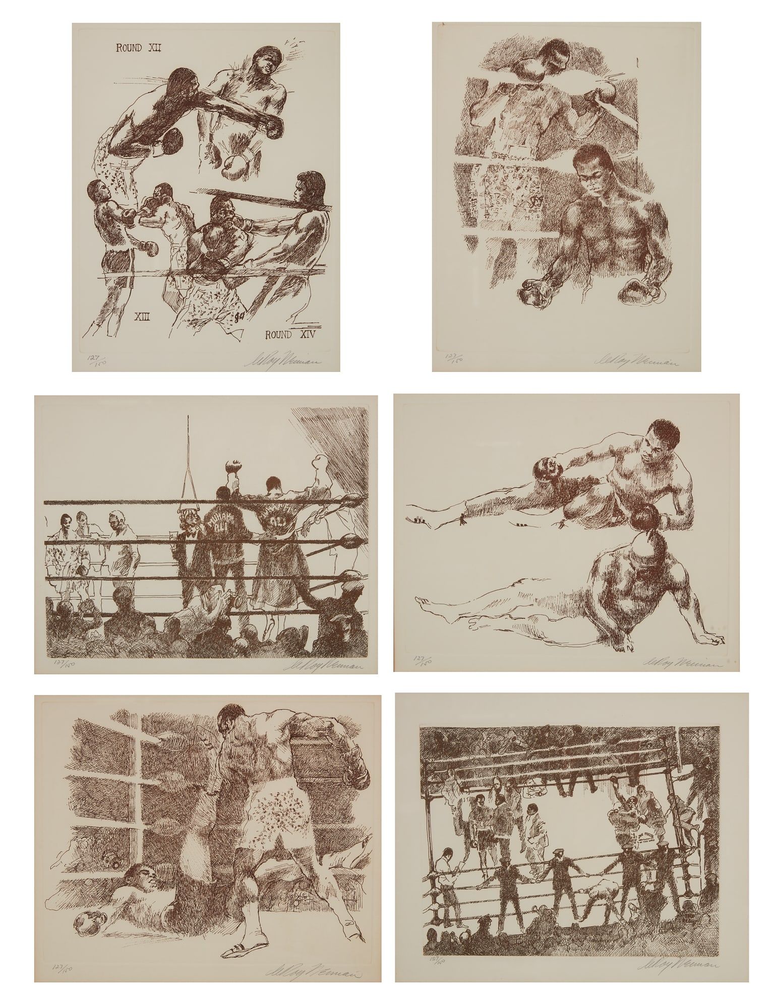 LEROY NEIMAN, ALI VS. FRAZIER,