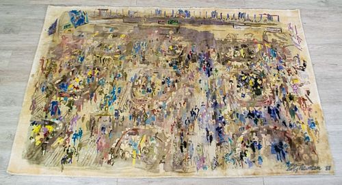 LEROY NEIMAN SILK TAPESTRY NEW YORK