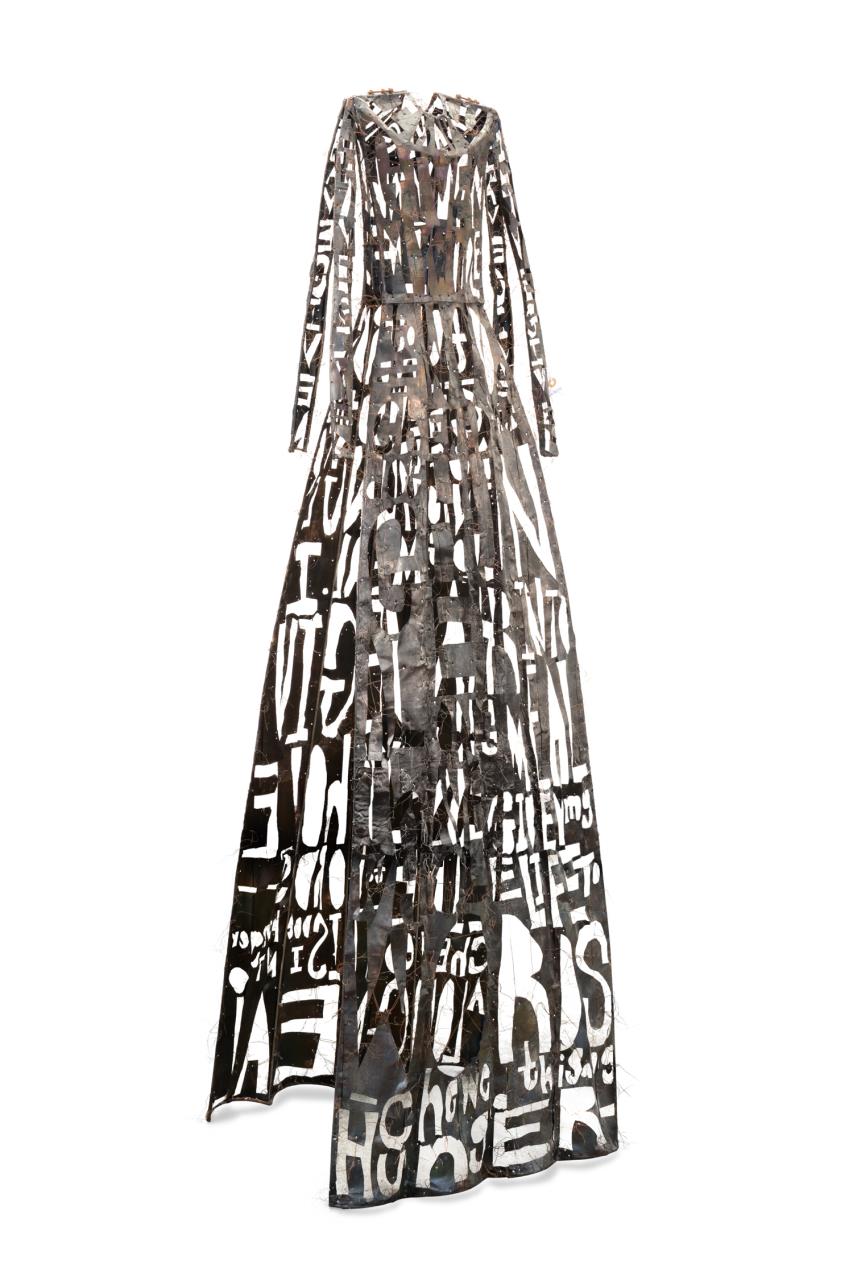 LESLEY DILL, 1997 COPPER POEM DRESS