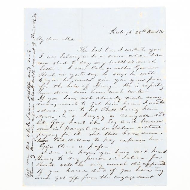 LETTER ADVISES LEASING SLAVE TO