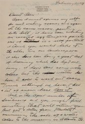 LETTER FROM ANDREW WYETH (AMER