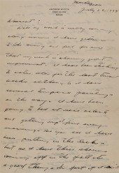 LETTER FROM ANDREW WYETH (AMER