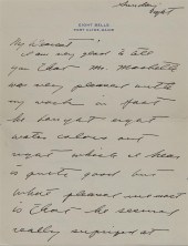 LETTER FROM ANDREW WYETH (AMER