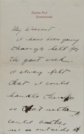 LETTER FROM ANDREW WYETH (AMER