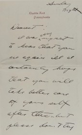 LETTER FROM ANDREW WYETH (AMER