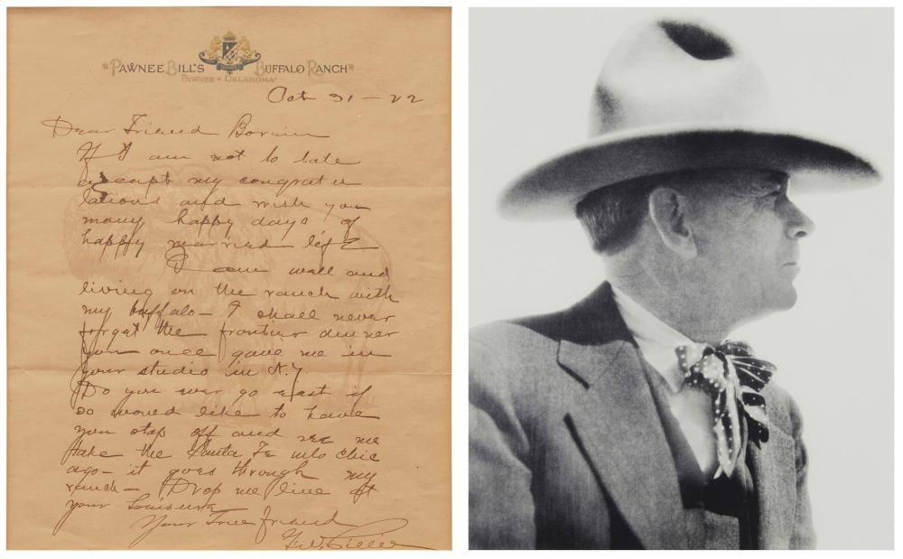 LETTER FROM G.W. "PAWNEE BILL"