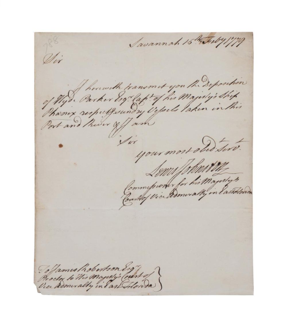LETTER ON SAVANNAH EXPEDITION OF