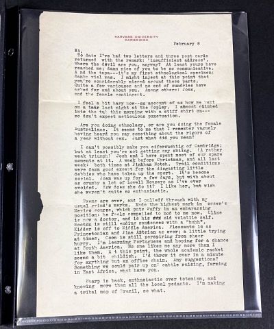 LETTERS FROM DOUGLAS L. OLIVER TO