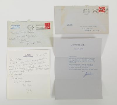 Letters signed by Darius Milhaud