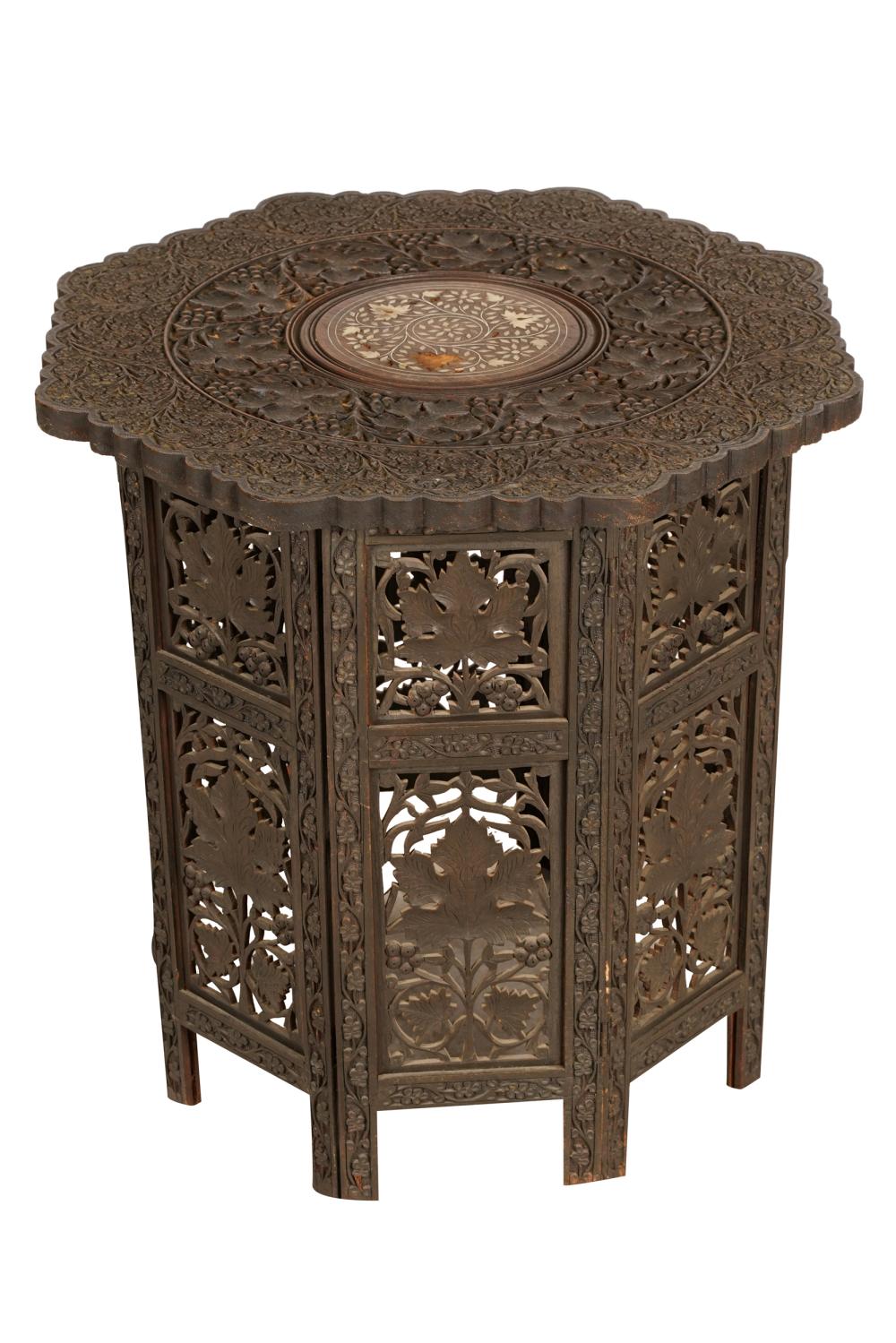 LEVANTINE STYLE CARVED WOOD FOLDING