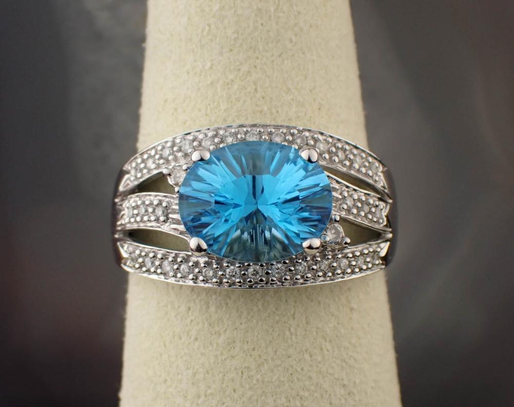 LEVIAN BLUE TOPAZ, DIAMOND AND