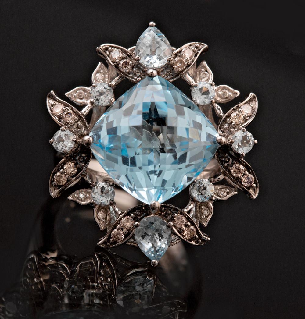 LEVIAN GOLD, BLUE TOPAZ, DIAMOND