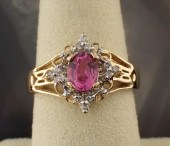 LEVIAN PINK SAPPHIRE AND DIAMO