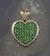 LEVIAN TSAVORITE GARNET AND DI