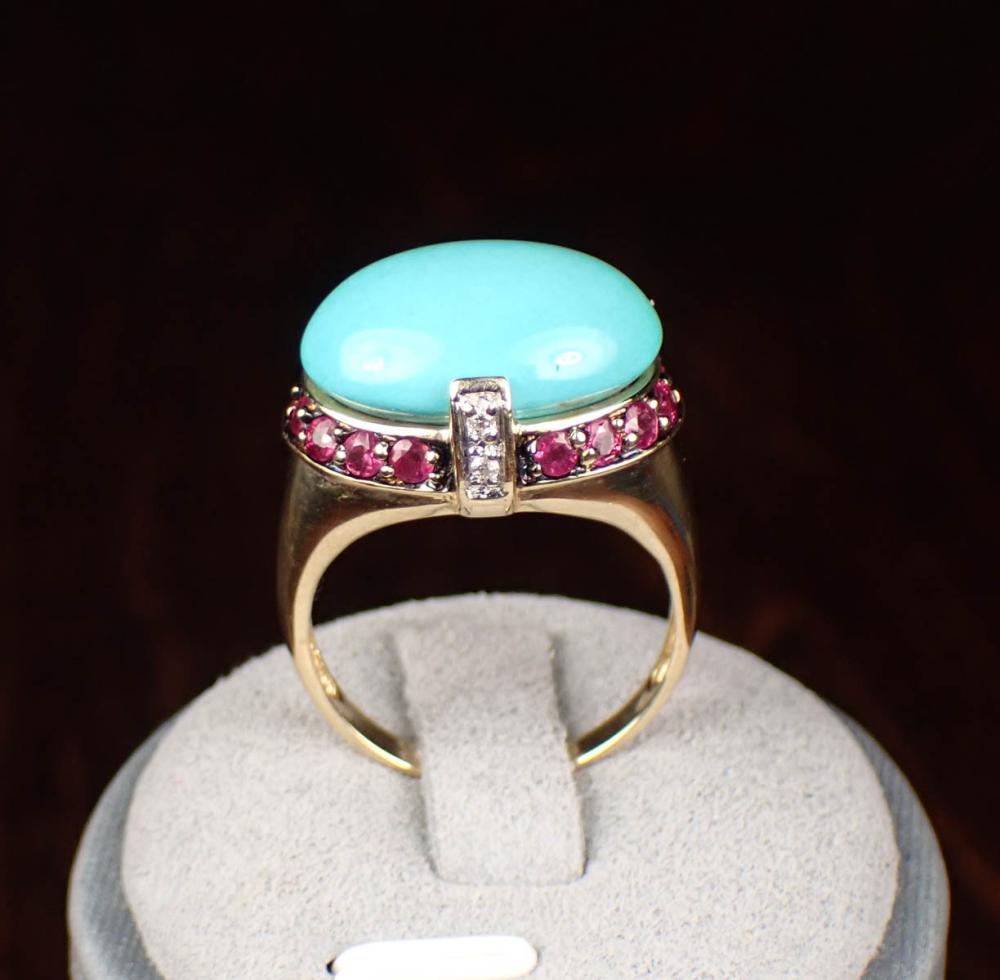 LEVIAN TURQUOISE, RUBY AND